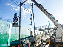 街路灯新設工事の施工写真（写真は施工実績の一例です。）